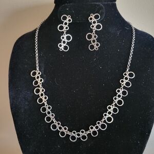 Mexican Sterling Silver Necklace and Earring Set